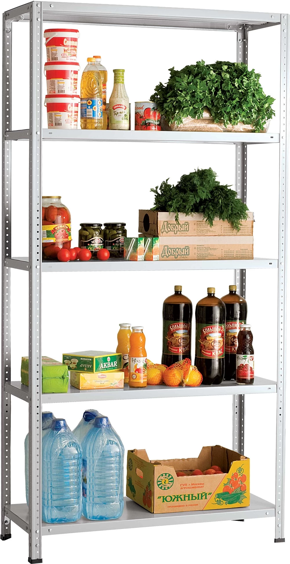 Стеллаж металлический Практик MS Standart 255/100х60/5