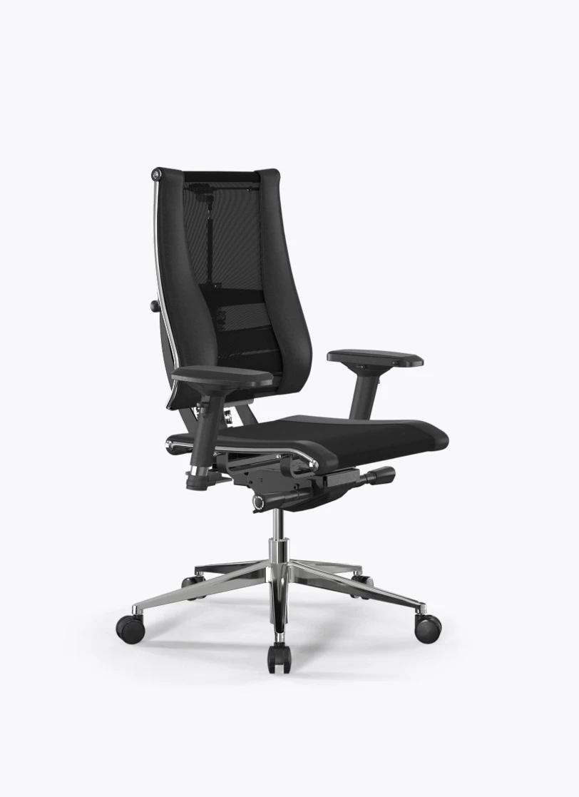 Кресло Метта Y 4D Free B2-14D/0016404 (сетка TS YM93 черная/экокожа Infinity Easy Clean черная)
